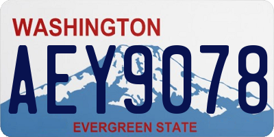 WA license plate AEY9078