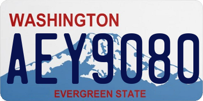 WA license plate AEY9080