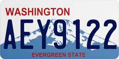 WA license plate AEY9122