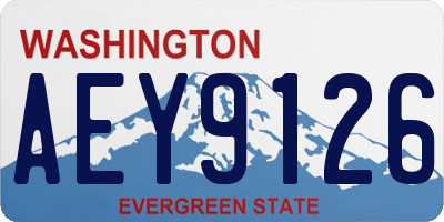 WA license plate AEY9126