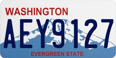 WA license plate AEY9127