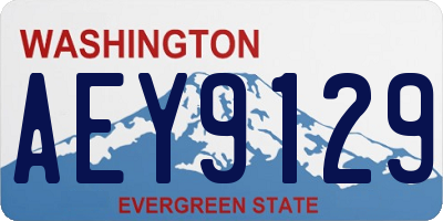 WA license plate AEY9129