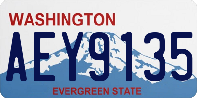 WA license plate AEY9135