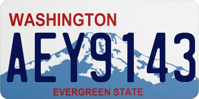 WA license plate AEY9143