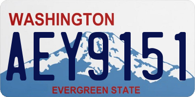 WA license plate AEY9151