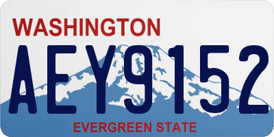 WA license plate AEY9152