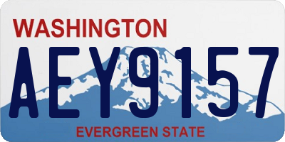 WA license plate AEY9157