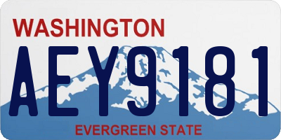 WA license plate AEY9181