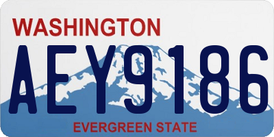 WA license plate AEY9186