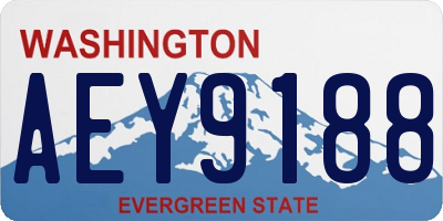 WA license plate AEY9188