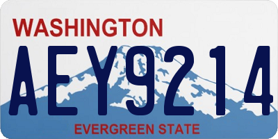 WA license plate AEY9214