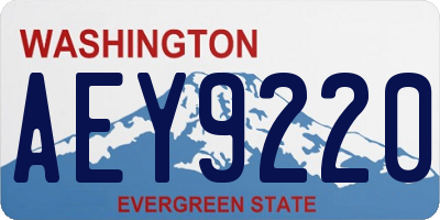 WA license plate AEY9220