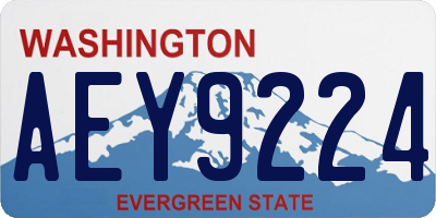 WA license plate AEY9224
