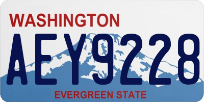 WA license plate AEY9228