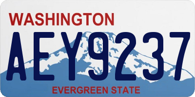 WA license plate AEY9237