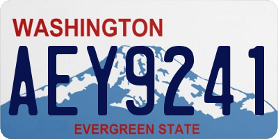 WA license plate AEY9241