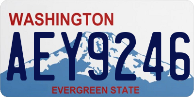 WA license plate AEY9246