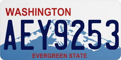 WA license plate AEY9253