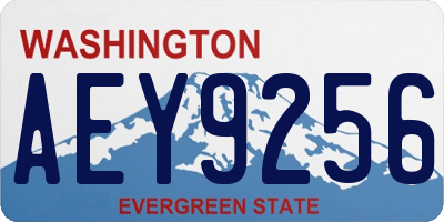 WA license plate AEY9256