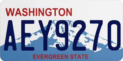 WA license plate AEY9270