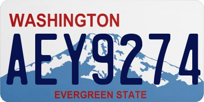 WA license plate AEY9274