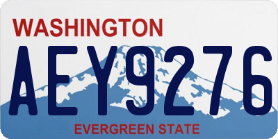 WA license plate AEY9276