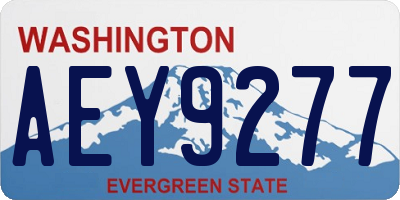 WA license plate AEY9277