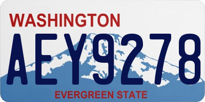 WA license plate AEY9278