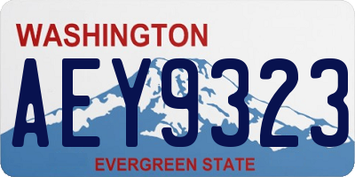 WA license plate AEY9323