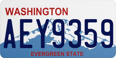WA license plate AEY9359