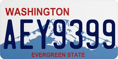 WA license plate AEY9399