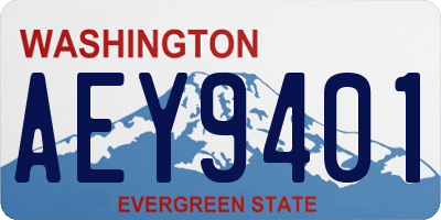 WA license plate AEY9401