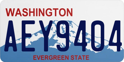WA license plate AEY9404