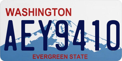 WA license plate AEY9410