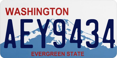 WA license plate AEY9434