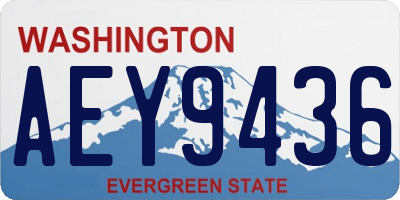 WA license plate AEY9436