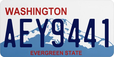 WA license plate AEY9441