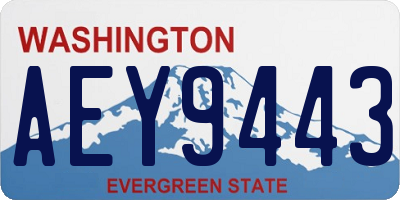 WA license plate AEY9443