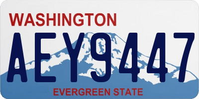 WA license plate AEY9447