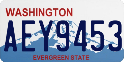 WA license plate AEY9453