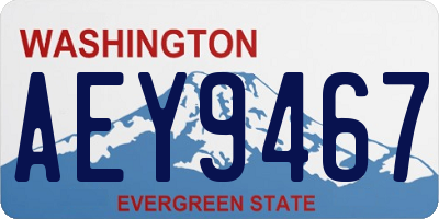 WA license plate AEY9467