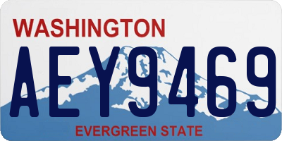 WA license plate AEY9469