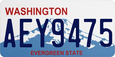 WA license plate AEY9475