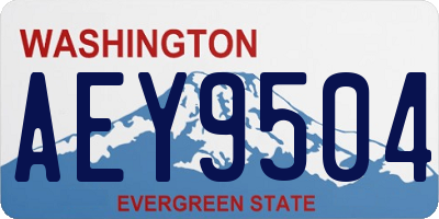 WA license plate AEY9504