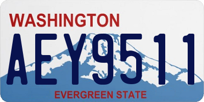 WA license plate AEY9511