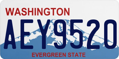 WA license plate AEY9520