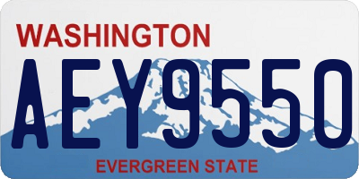 WA license plate AEY9550