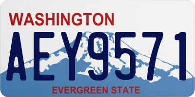 WA license plate AEY9571