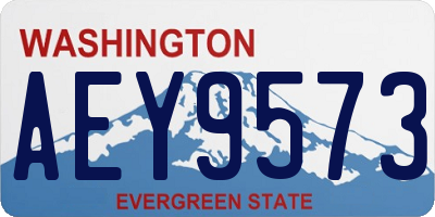 WA license plate AEY9573