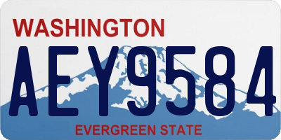WA license plate AEY9584